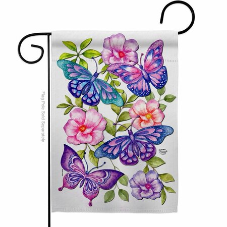 CUADRILATERO Colorful Butterflies Friends Double-Sided Decorative Garden Flag, Multi Color CU3912036